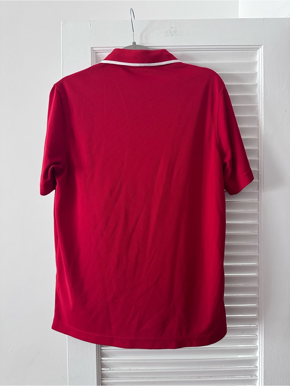Lacoste Sport Zip-Up Polo Shirt Red - Size 4 (M) - Picture 4 of 4